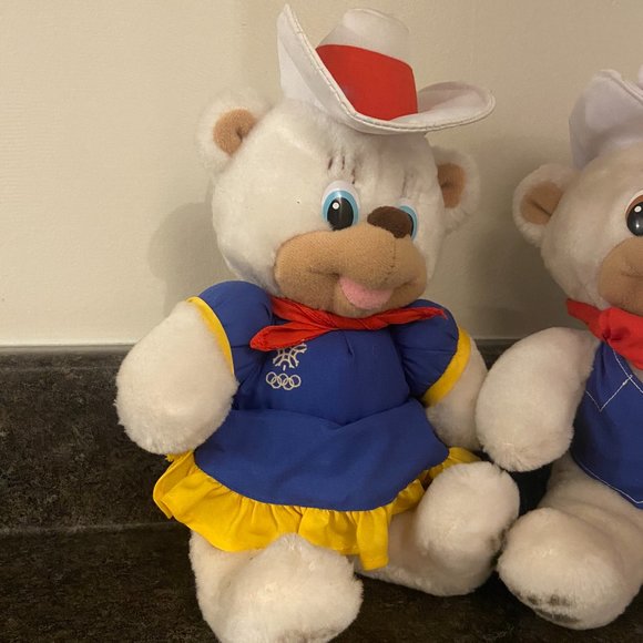 Vintage 1988 Calgary Winter Olympic Hidy and Howdy Mascot Plush Toys - Picture 5 of 11